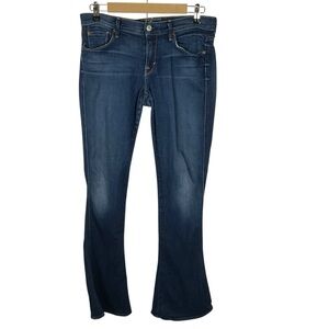 7 For All Mankind Women's Dark Blue Flare Jeans